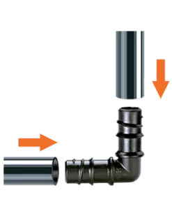 CLABER SLANGEVINKEL FOR 1/2 SLANGE ~ 2 STK. I BL PAKNING